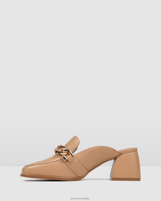 Darius mid heel mules Jo Mercer Beige Leather Footwear 6D6FN22