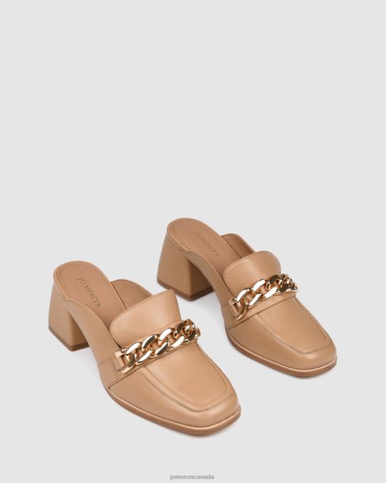 Darius mid heel mules Jo Mercer Beige Leather Footwear 6D6FN22