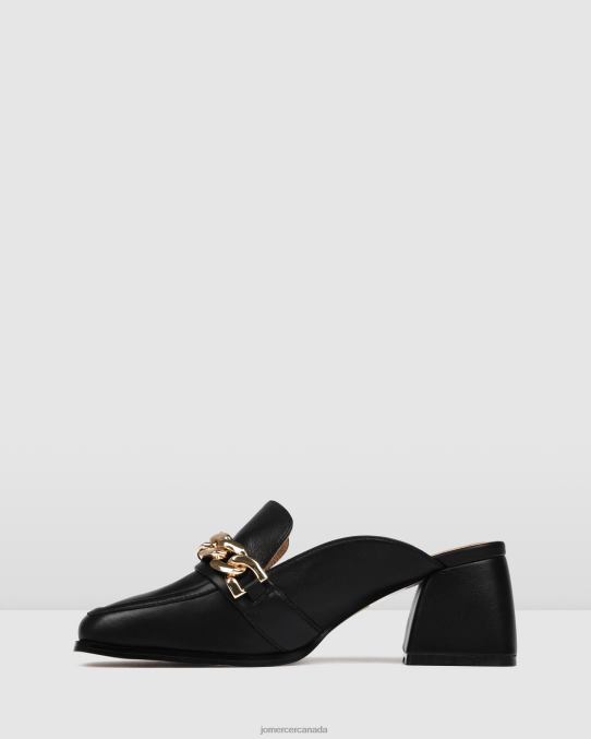Darius mid heel mules Jo Mercer Black Leather Footwear 6D6FN21