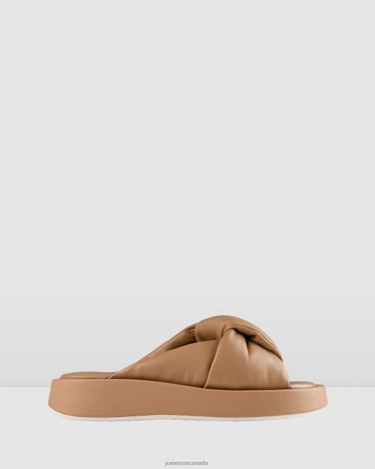Dhaka flat slides Jo Mercer Beige Leather Footwear 6D6FN262