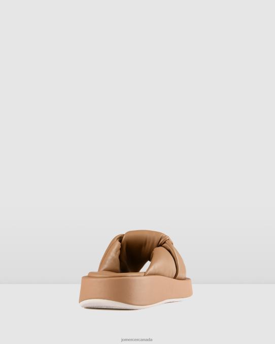 Dhaka flat slides Jo Mercer Beige Leather Footwear 6D6FN262
