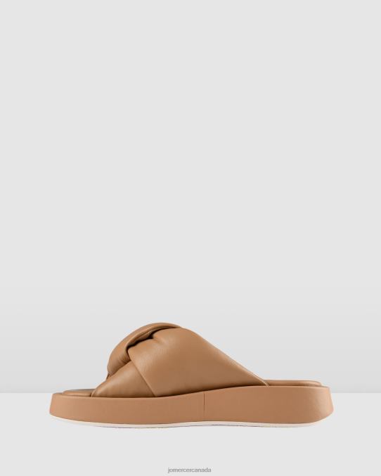 Dhaka flat slides Jo Mercer Beige Leather Footwear 6D6FN262