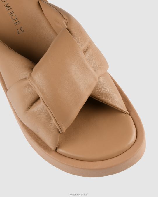 Dhaka flat slides Jo Mercer Beige Leather Footwear 6D6FN262