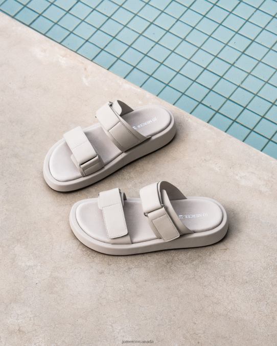 Duomo flat slides Jo Mercer Bone Leather Footwear 6D6FN250