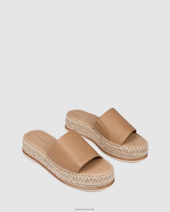 Elka espadrille slides Jo Mercer Tan Leather Footwear 6D6FN247