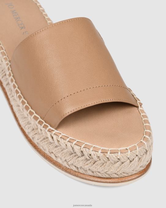 Elka espadrille slides Jo Mercer Tan Leather Footwear 6D6FN247