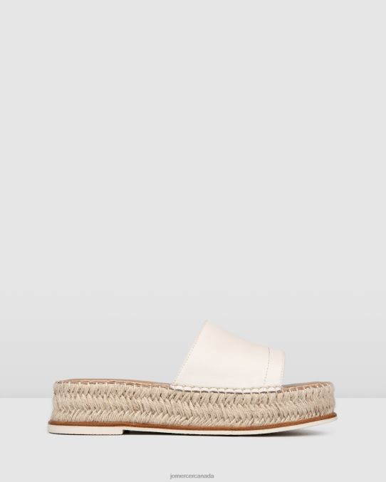 Elka espadrille slides Jo Mercer White Leather Footwear 6D6FN249