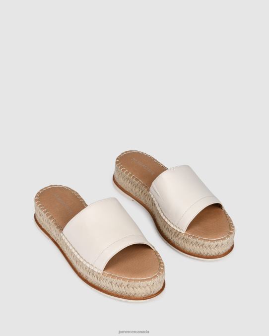 Elka espadrille slides Jo Mercer White Leather Footwear 6D6FN249
