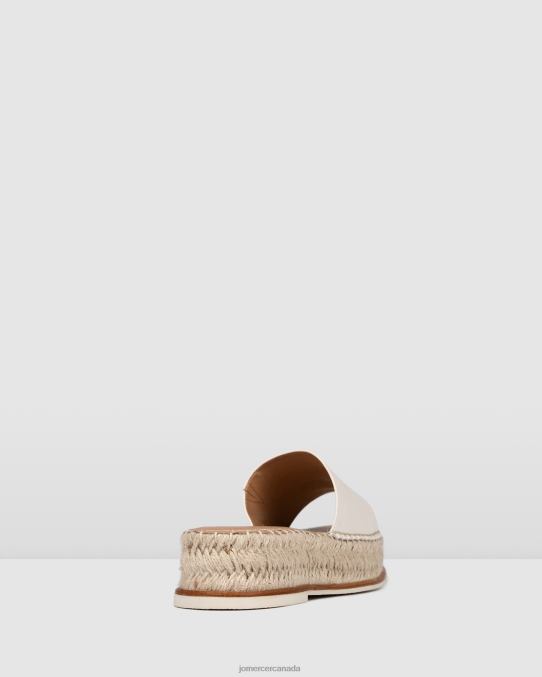 Elka espadrille slides Jo Mercer White Leather Footwear 6D6FN249