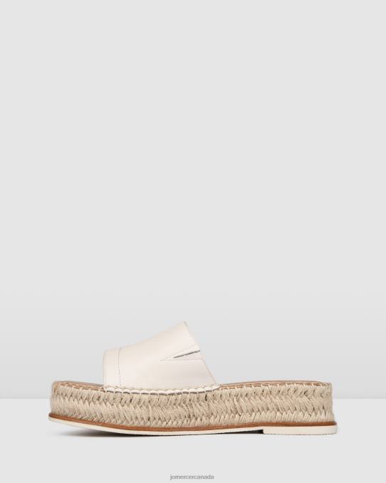 Elka espadrille slides Jo Mercer White Leather Footwear 6D6FN249