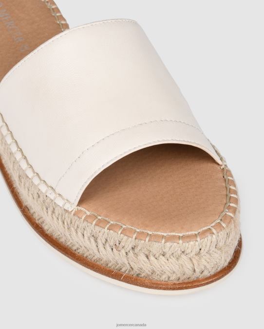 Elka espadrille slides Jo Mercer White Leather Footwear 6D6FN249
