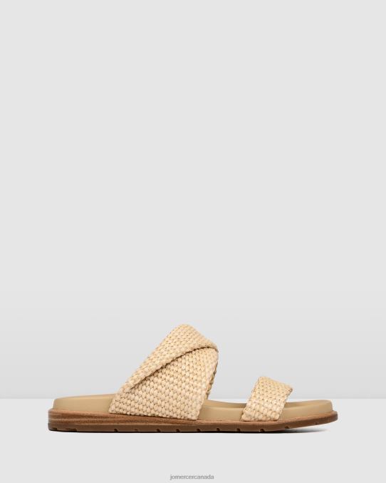 Harper flat slides Jo Mercer Natural Woven Footwear 6D6FN255