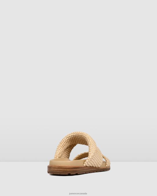 Harper flat slides Jo Mercer Natural Woven Footwear 6D6FN255