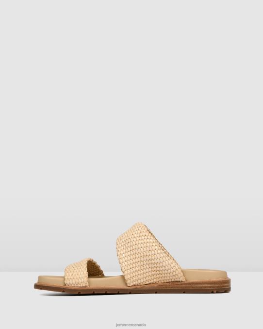 Harper flat slides Jo Mercer Natural Woven Footwear 6D6FN255