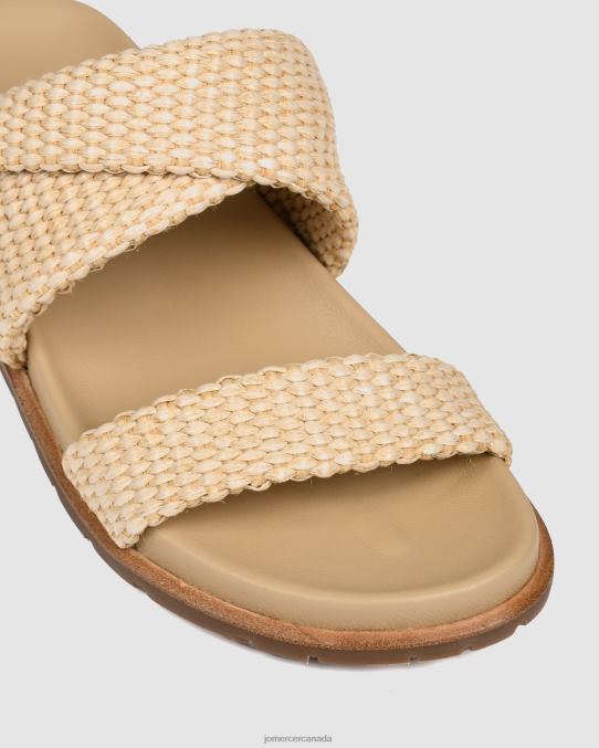 Harper flat slides Jo Mercer Natural Woven Footwear 6D6FN255