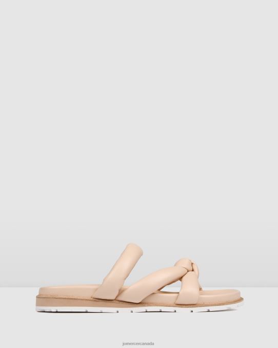 Hillary flat slides Jo Mercer Powder Pink Leather Footwear 6D6FN265