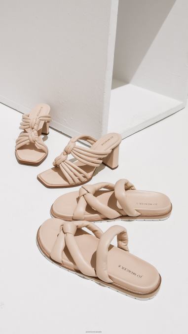 Hillary flat slides Jo Mercer Powder Pink Leather Footwear 6D6FN265