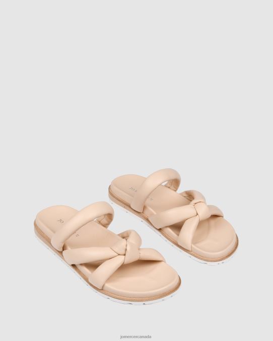 Hillary flat slides Jo Mercer Powder Pink Leather Footwear 6D6FN265