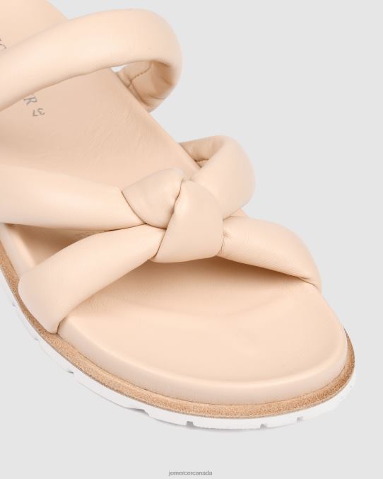 Hillary flat slides Jo Mercer Powder Pink Leather Footwear 6D6FN265