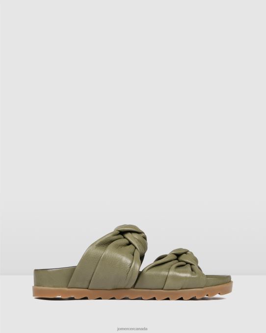 Nilli flat slides Jo Mercer Sage Leather Footwear 6D6FN263