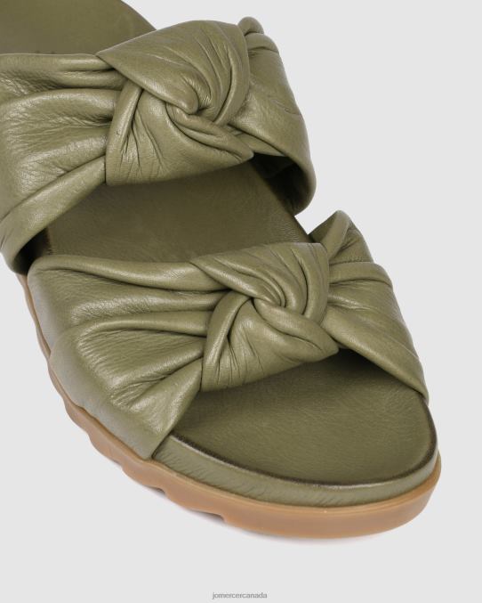 Nilli flat slides Jo Mercer Sage Leather Footwear 6D6FN263