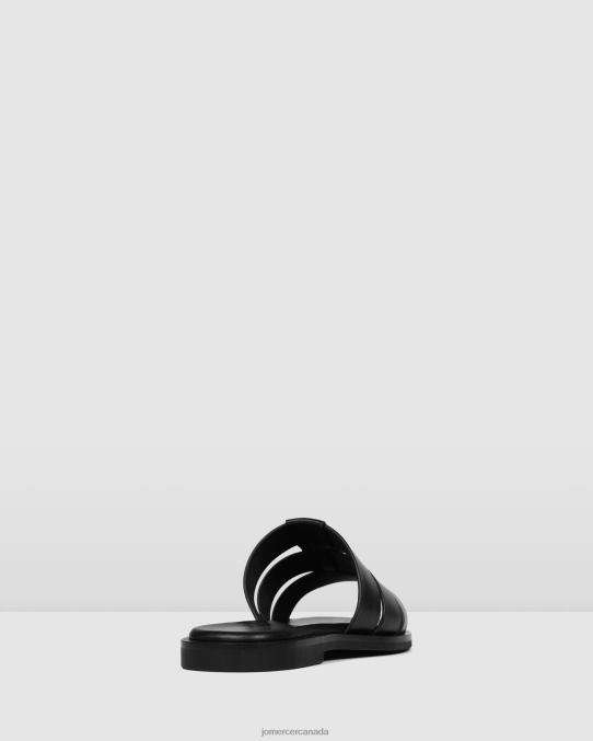 Sarita flat slides Jo Mercer Black Leather Footwear 6D6FN245