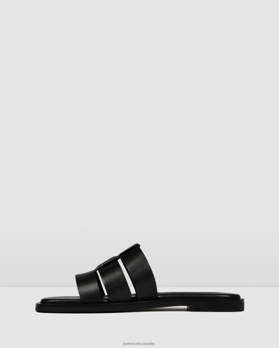 Sarita flat slides Jo Mercer Black Leather Footwear 6D6FN245