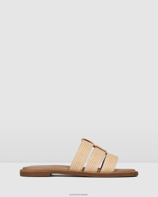 Sarita flat slides Jo Mercer Natural Raffia Footwear 6D6FN257