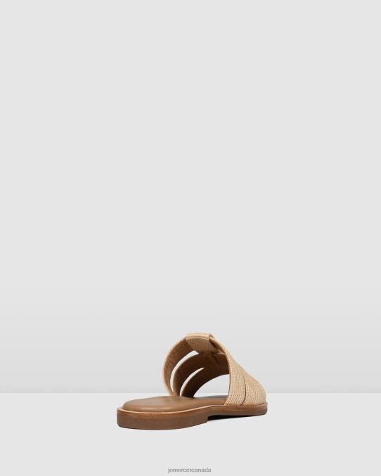 Sarita flat slides Jo Mercer Natural Raffia Footwear 6D6FN257