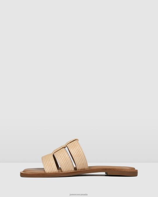 Sarita flat slides Jo Mercer Natural Raffia Footwear 6D6FN257