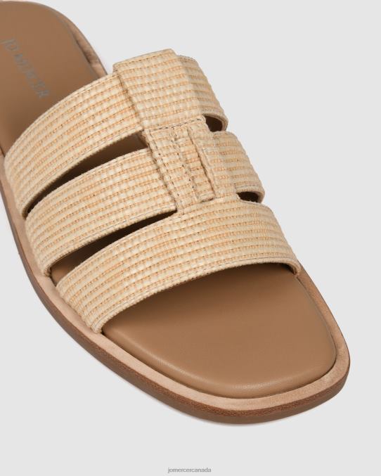 Sarita flat slides Jo Mercer Natural Raffia Footwear 6D6FN257