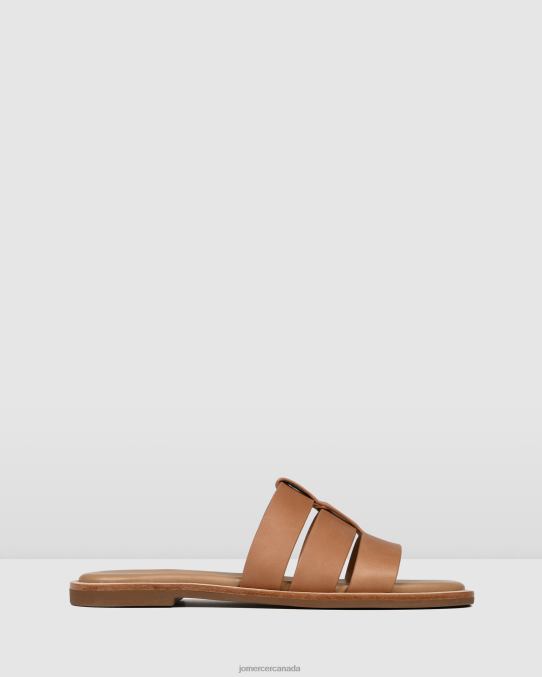 Sarita flat slides Jo Mercer Tan Leather Footwear 6D6FN246