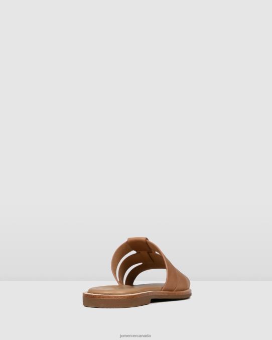 Sarita flat slides Jo Mercer Tan Leather Footwear 6D6FN246