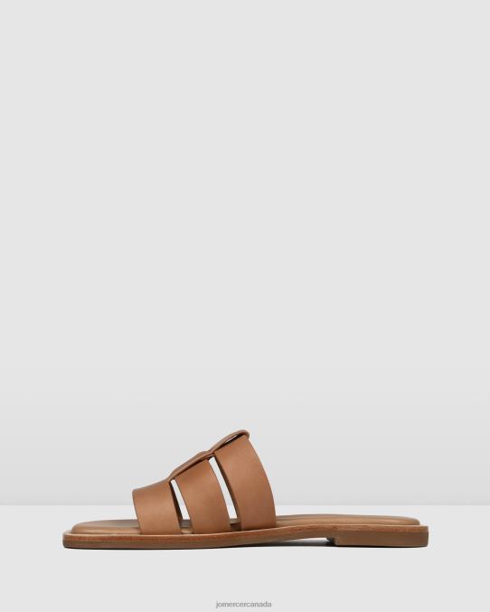 Sarita flat slides Jo Mercer Tan Leather Footwear 6D6FN246