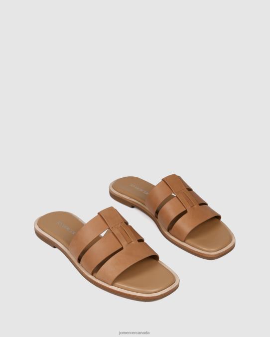 Sarita flat slides Jo Mercer Tan Leather Footwear 6D6FN246
