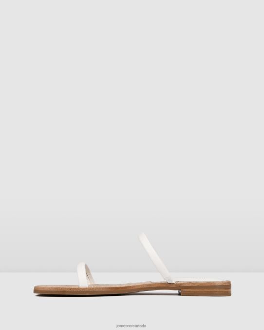 Theodora flat slides Jo Mercer White Leather Footwear 6D6FN267