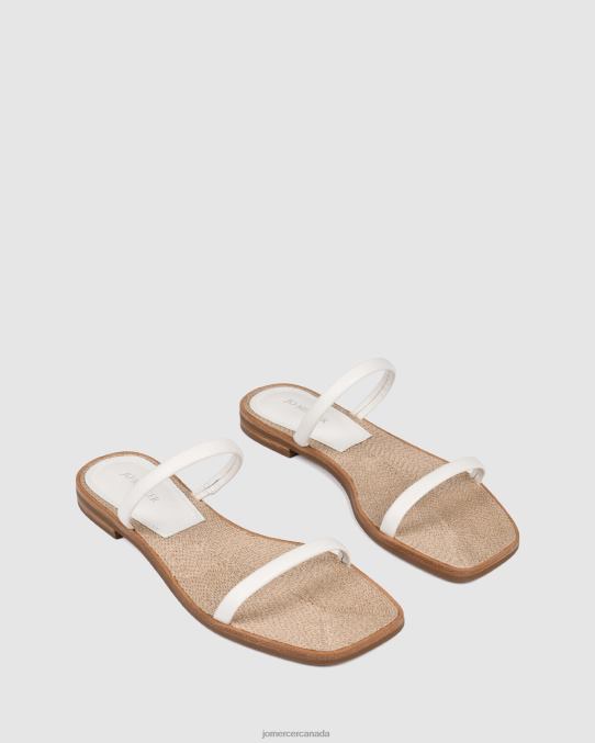 Theodora flat slides Jo Mercer White Leather Footwear 6D6FN267