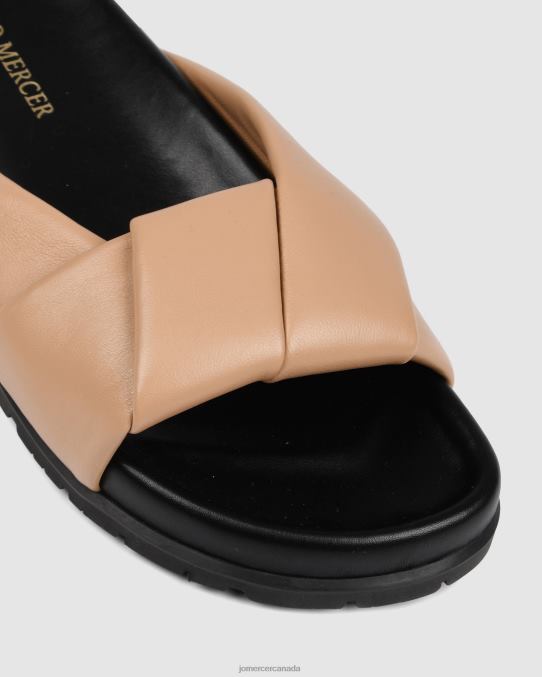 Valise flat slides Jo Mercer Beige Leather Footwear 6D6FN254